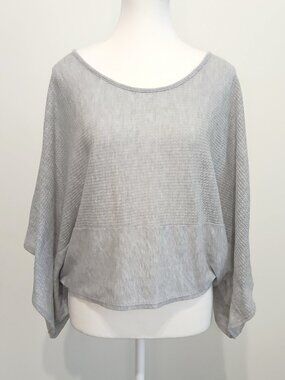 Velvet By Graham & Spencer Slouchy Waffle Knit Cocoon/Poncho Style Top Size XS